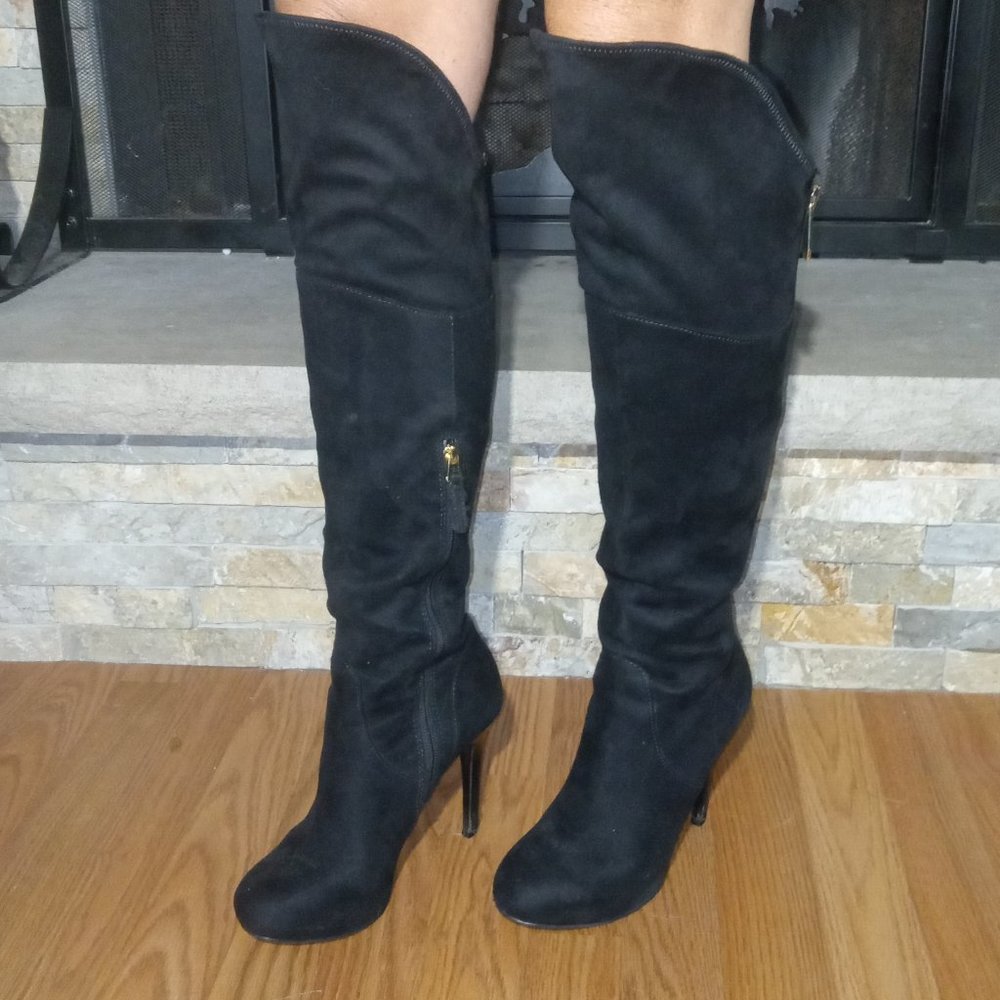 Guess Over-the-knee High Heel suede boots size 6.5M